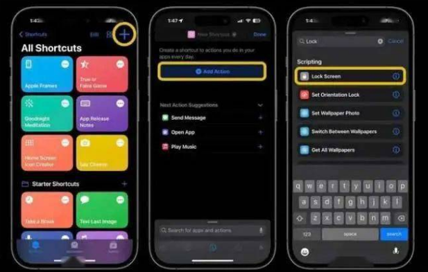 庐山苹果14锁屏维修店分享iPhone14升级iOS16.4后如何创建锁屏快捷方式 