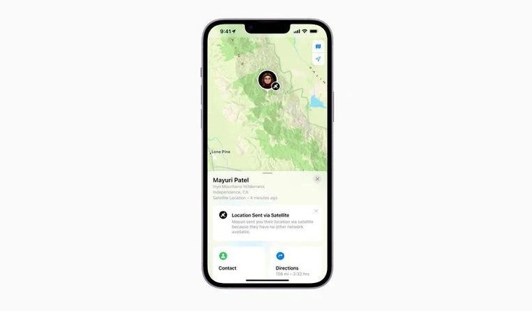 庐山苹果14维修分享iPhone14系列中 FindMy功能通过卫星分享位置方法教程 